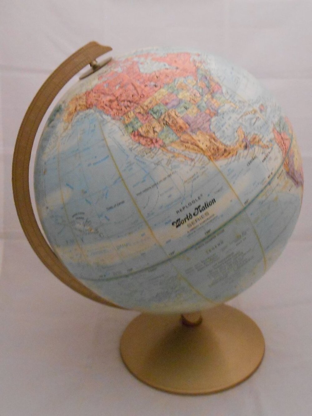 Vintage Replogle Globe, World Nation Series, Raised Relief Map, 12 Inch Diameter